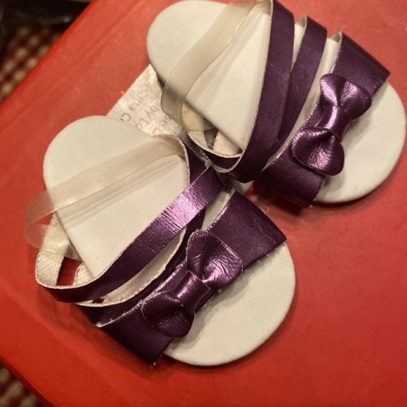 American Girl Double Bow Dress Purple Metallic SANDALS ONLY - Picture 1 of 1